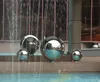 90 mm250 mm AISI 304 Miroir à balle creux en acier inoxydable Sphère brillante polie pour jardin extérieur Ornement de clôture de piscine et décor4600273