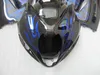 Gorąca Sprzedaż Plastikowy Zestaw Fooding dla Suzuki GSXR1300 96 97 98 99 00 01-07 Blue Flames Black Fairings Set GSXR1300 1996-2007 OT27