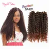 3pcs / pack Tresses synthétiques au crochet 10 pouces jerry curly twist synthétique tressage cheveux ombre pré bouclé savana jerry curl vague de cheveux torsion