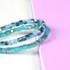 Nouveau Design de mode bijoux d'été mélange de couleurs 6mm cristal Jade perles carrées macramé pas cher tressage Bracelets287O