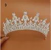 Nieuwe Collectie Luxe Verschillende Types Bruiloft Tiara Diamond Cryatal Rijk Kroon Bruids Hoofdband Voor Bruid Haar Sieraden Party Accessoires