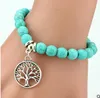 2018 Mode Bohème Charme Bracelet Turquoise Bracelets Pendentifs En Argent Pour Femmes Hommes Bijoux Cadeaux De Noël