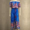 Nowe dziecięce sukienki dla kobiet Drukowane Długie Summer Sukienka Szorty Rękawy Boho Plus Size Maxi Casual Sukienki dla kobiet Odzież