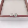 Studs Rose Garden Earring with Pink Emamel Authentic 925 Sterling Silver Silver passar Europeiska Pandora Style Jewelry Andy Jewel 290554EN40