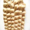 Бразильские свободные волнистые пучки, блондинка, уток человеческих волос, 2 пучка, не Remy, 200 г, 613, отбеливатель, светлые бразильские пучки волос, двойной уток