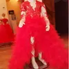 花の女の子のドレスは結婚式のバトーレースチュールフロアの長さのカップケーキの背中のない小さな女の子のドレス麻薬幼児ボールガウン