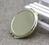 5 stycken / mycket guld kompakt spegel blank förstoringsdia 51mm fickspegel + epoxi klistermärke diy set 18032-2 liten spår ordning