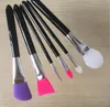 Silicone 6PCS Makeup Brushes Kit för ansiktsmask Vätska Foundation Eye Shadow Eyebrow Eyeliner BB Cream Makeup Brushes