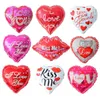 10st / parti 18 '' Jag älskar dig Ballonger Alla hjärtans dag Bröllopsdekorationer Party Supplies Heart Shape Love Fold Balloons Globos