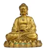 Large Nice Bronze Brass Sakyamuni Gautama Amitabha Buddha Statue Figure 10"H