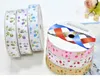 Gift Wrap 9mm/16mm/25mm/38mm width flower rose pattern hair ornaments colorful Grosgrain ribbon 100 yards DIY accessories packing