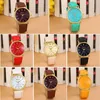 Relogio Geneva Unisex Leather Band Analog women Men Quartz-Watch Vogue Wristwatch relojes 8 Colors