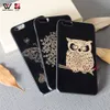 Black Phone Cases voor iPhone 6 7 8 Plus 11 12 PRO XS XR X MAX Graveren Houten PC Custom Pattern Logo Mode Back Cover Shell Groothandel