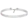 Goedkope Mode Vrouwen Volledige Crystal Rhinestone Chokers Ketting voor Vrouwen Zilveren Sieraden Gekleurde Diamant Verklaring Ketting