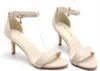 Kadınlar Yüksek Topuklu Sandalet T-Sahne Klasik Dans Topuklu 7 cm Peep Toe Toka Tuzak Sandalet Seksi Stiletto Parti Düğün Ayakkabı Ayakkabı 34-40