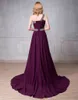 Sexy One-Shoulder Beading A-Line Formal Evening Dresses With Sequin Chiffon Floor-Length Plus Size Prom Party Celebrity Gowns BE25