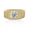 Vecalon Neuer Herrenschmuck Ehering Ring 1 5ct Diamant Cz Gelbgold 925 Sterling Silber Männlicher Verlobungsring281E