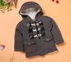 Nowa Europa Moda Baby Boys Płaszcz Dzieci Kapturem Outwear Kurtka Dzieci Chłopiec Płaszcze Gray Khaki W067