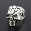 Hot koop Gothic Skull Gesneden Big Biker Ringen heren Anti-Zilver Retro Punk Ringen Voor heren mode-sieraden in Bulk groothandel