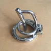 Projeto dispositivo de castidade masculina super pequena de aço inoxidável com cateter e anti-off versão curta galo gaiola para brinquedos sexuais BDSM