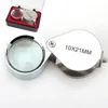 New Metal 10X 21MM Jewelry Folding Loupe Foldable Eye Magnifier Loupe Glass Lens2920