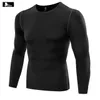 Ny 2017 Höst Vinter Män Pro Basket Körning Svett BodyBulding Fitness Tight Base Layer Elastisk Snabbtorkande Långärmad T-shirt B5019