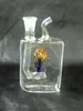 Blumenförmige quadratische Glasbongs Accessoires Glasrauchrohre farbenfrohe Mini Multi-Farben Handrohre Bester Löffel Glas Glas