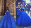 Dreamlike Cinderella Evening Dresses Ball Gown Mother And Daughter Prom Dress Tulle Off Shoulder Flowers Long Adult Child Pageant 273o