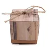 100 stks Kraftpapier Candy Box Heart Hollow Love Gift Wrap Dozen Bruiloft Decoratie Faovrs Baby Shower 4 Stijl