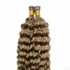 8 estensioni dei capelli alla cheratina con onda profonda brasiliana marrone chiaro estensioni dei capelli ricci con punta 100 gstrands capelli vergini brasiliani fronte chiaro4718867