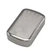 Mini Storlek Classic Metal Silver Färg Dubbelsidig King Cigarette Case Etched Design Cigarette Papper Förvaringsväska