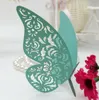 Multi Colors Laser Cut Wedding Name Card Wedding Party Table Decoration Hollow Butterfly Wine Glass Cup Paper Card8439964