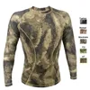 Tactical High Elastic Camouflage T Shirt Outdoor Woodland Hunting Shooting Shirt Battle Dress Uniform BDU Army Combat Clothing NO05-102