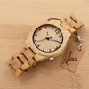 Bobo Bird Casual Bamboo Watch Watch japoński ruch na rękę Bamboo Wood Band Watches Quartz Watch for Men245y