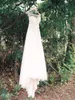 Rustik 2017 Elfenben Spets och Tulle Land Bröllopsklänningar Billiga Backless Jewel Ruched Bridal Gowns Custom Made Plus Size EN8084