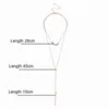 Silver/gold Color Long Lariat Y Chain Necklace Simple Bohemia Strip Bar Multilayer Pendant Necklace for Women