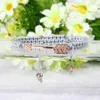 Top Quality Lover Jewelry Wholesale Grey String with Micro Pave Clear CZ Love Arrow Macrame Bracelets