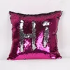 New Double Color Sequins Pillow Case Cover Glamour Square Pillow Case Cushion Cover Home Sofa Car Decor Mermaid Scale Bright Pillow Covers