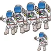 Gorąca sprzedaż niestandardowy haft design astronauta kosmonauta kosmeman retro haftowana aplikacja żelaza na patch nowych styl darmowa wysyłka