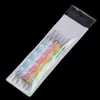 5 Colors X 2Way Dotting Pen Marbleizing Tool Nail Art Tips Dot DIY Paint Pens #R48