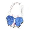 8 Colors Metal Foldable Bag Purse Hook Bags Hanger/Purse Hook/Handbag Holder Shell Sack Folding Table Butterfly Bling Colors