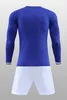 Korting goedkope lange mouwen gym jogging training running voetbal draagt ​​met korte broek, aangepaste lege namen nummers Custom Soccer Jerseys Sets