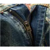 Atacado- Rips de chegada Hole Men Jeans Casual Troushers Fit Skinny Denim Ripped Biker Homme Heat22