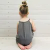 Dziewczyny Kids Onesies Pani Kombinezony Kombinezony Dla Dzieci Bawełniane Bawełniane Backless Pajacyki Kombinezony One Piece Gray Suspended Kombinezony Ubrania