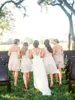 Bohemian Wedding Dresses Ivory Chiffon with Lace Sexy Wedding Dress Side Split Sweep Train Bridal Gowns vestidos de novia