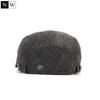 Wholesale-2016 Solid Vintage Wool Beret Men Bone Flat Cap Winter Hats For Men Berets Hat Female Newsboy Peaked Cap Women Berets