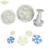 Bakken Gebak Gereedschap Groothandel-3 stks/set Sneeuwvlok Cookie Mold Plunger Sneeuw Vorm Cutter DIY Bloem Taart Fondant Decoratie Biscuit Tool1