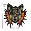 1 piece patches embroidered zakka tiger iron sew-on zakka appliques animal head accessories for sewing quilting diy beautiful