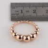 Preço de fábrica New Graded Bead Anéis de Prata Banhado A Ouro Rosa Banhado A Ouro Anel Moda Simples Para As Mulheres Podem Misturar Cor EFR022
