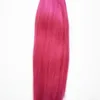 Brazilian Straight Bulk Human Hair For Braiding 1 Bundle Free Shipping 10 to 24 Inch Pink Color Hair Extensions